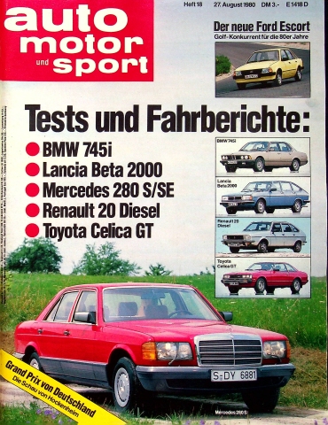 Deckblatt Auto Motor und Sport (18/1980)